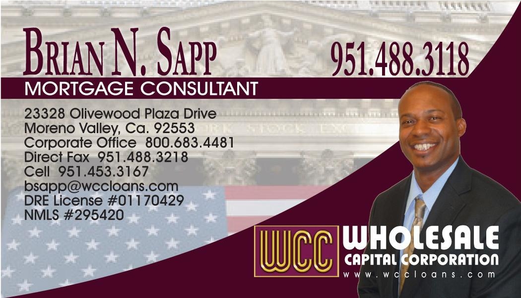Brian Sapp - Wholesale Capital Corporation